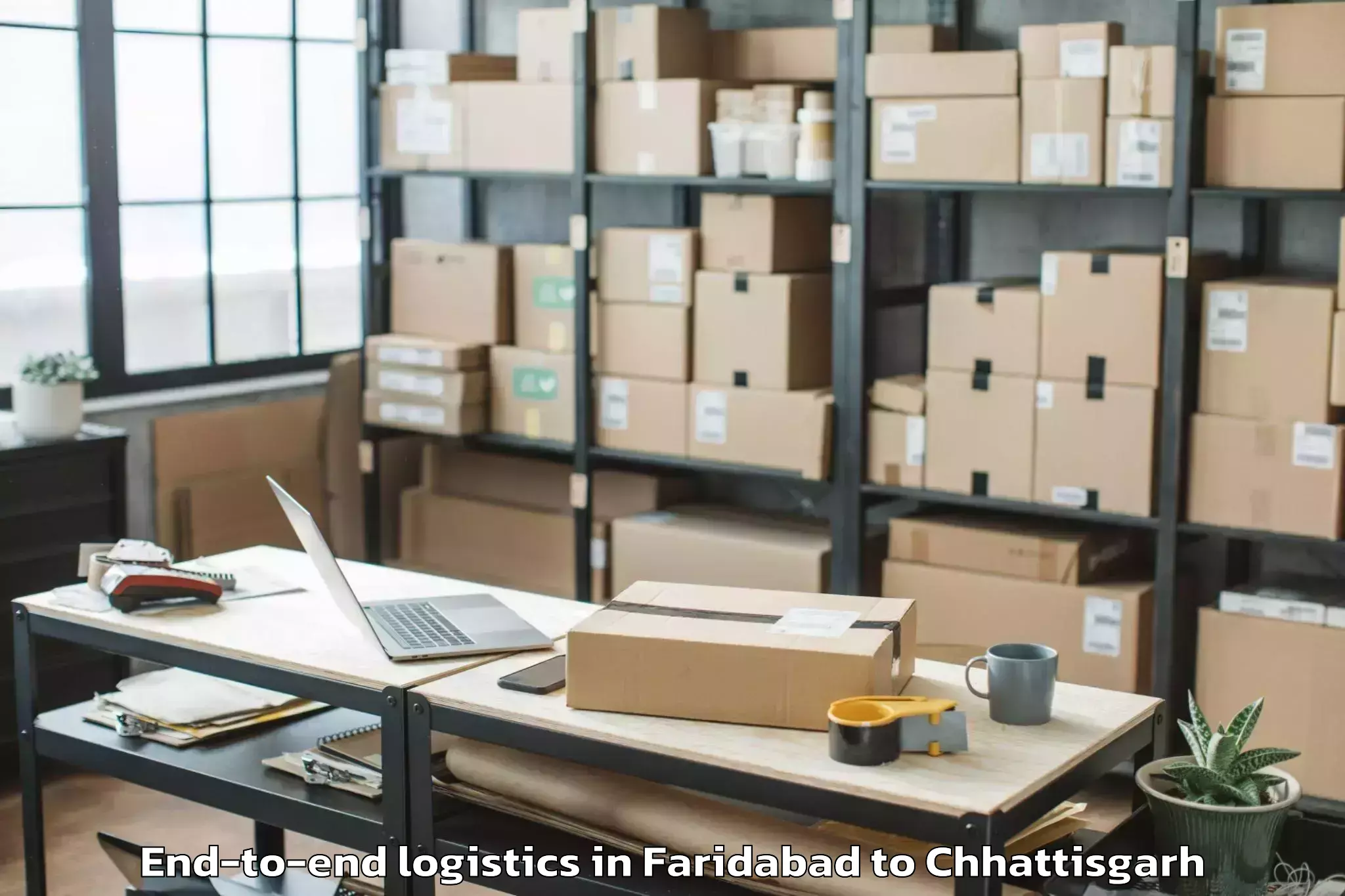 Top Faridabad to Bishrampur End To End Logistics Available